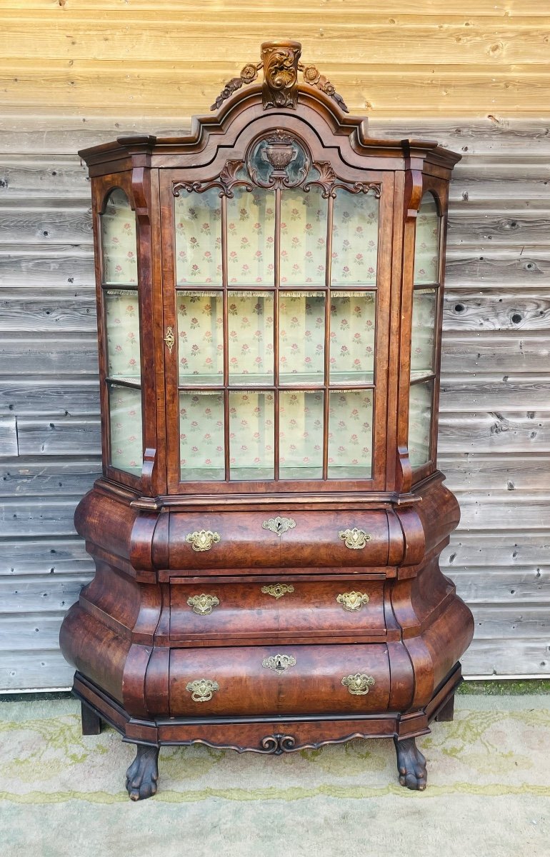 vitrine hollandaise en acajou d’époque XIX éme -photo-5