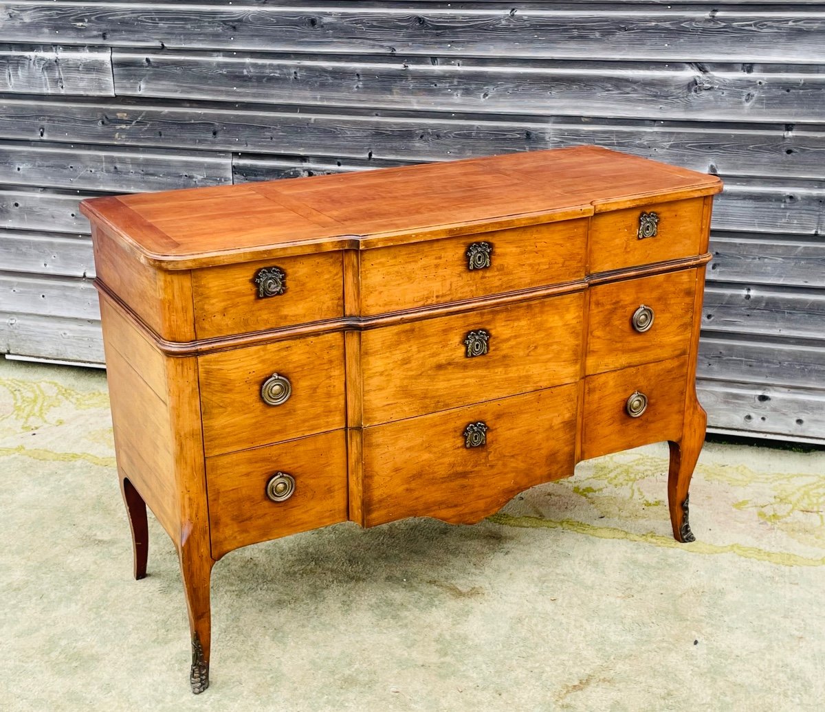 Transition Chest Of Drawers In Walnut From The 19th Century-photo-3