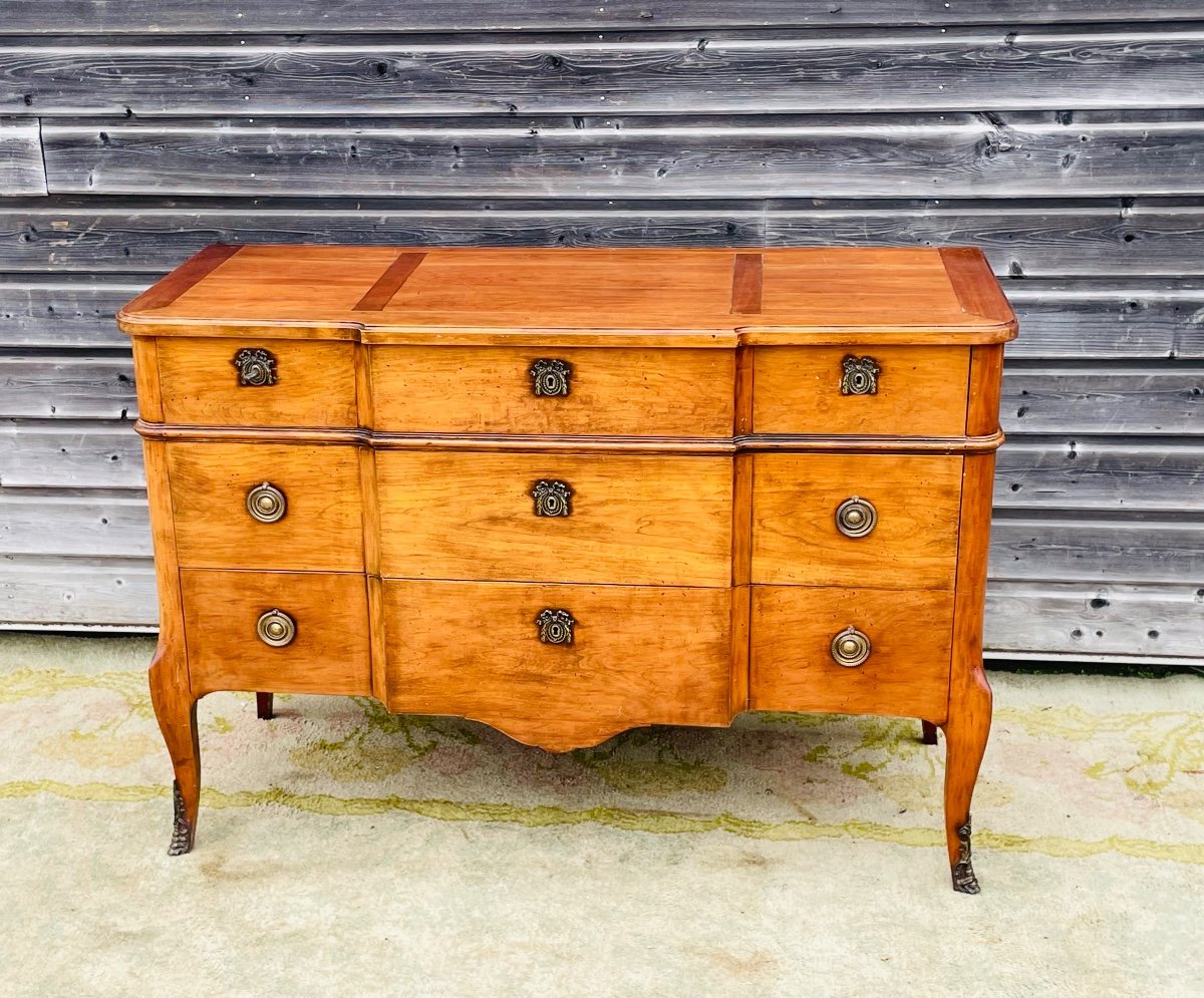 Transition Chest Of Drawers In Walnut From The 19th Century-photo-4