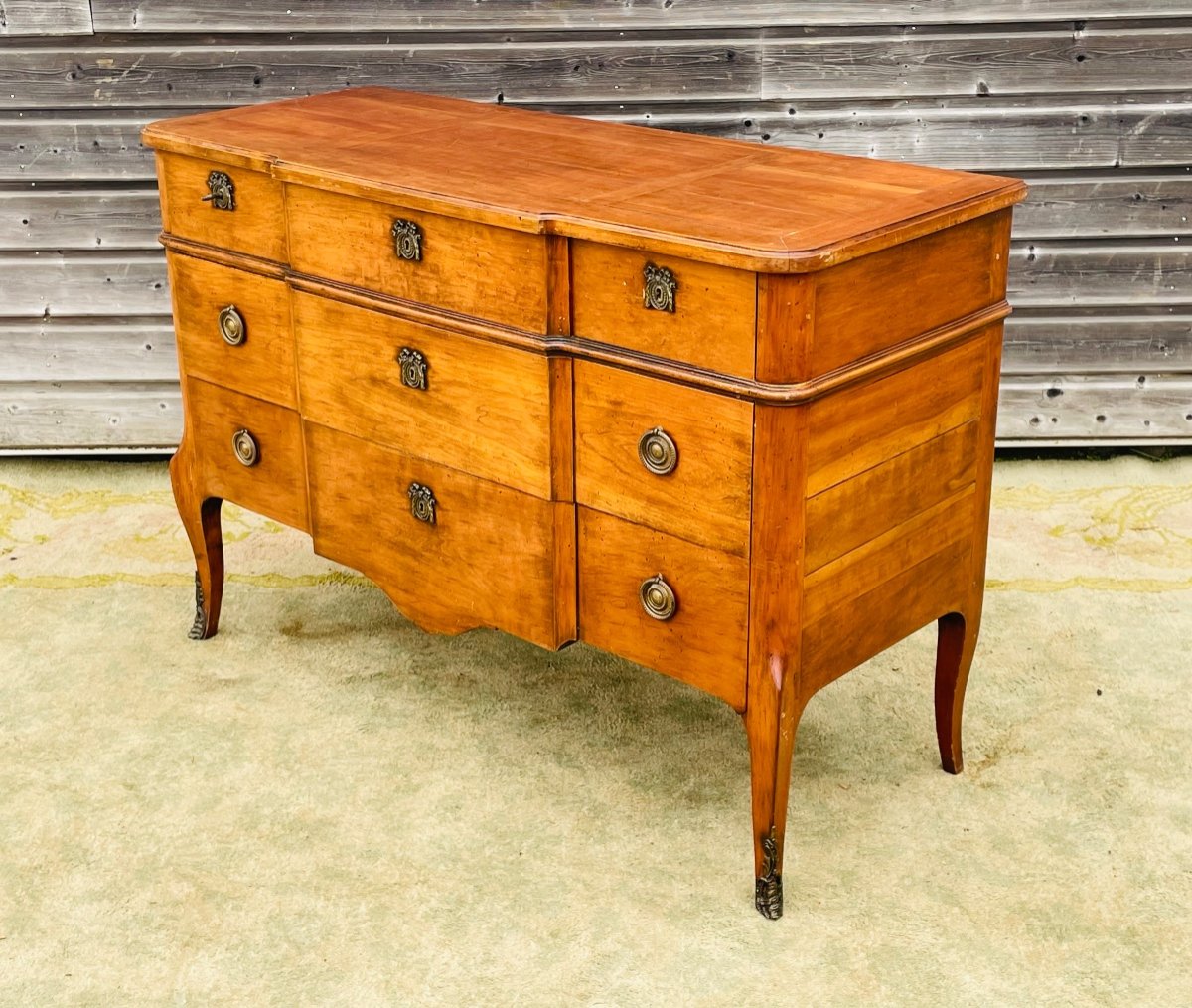 Transition Chest Of Drawers In Walnut From The 19th Century-photo-1