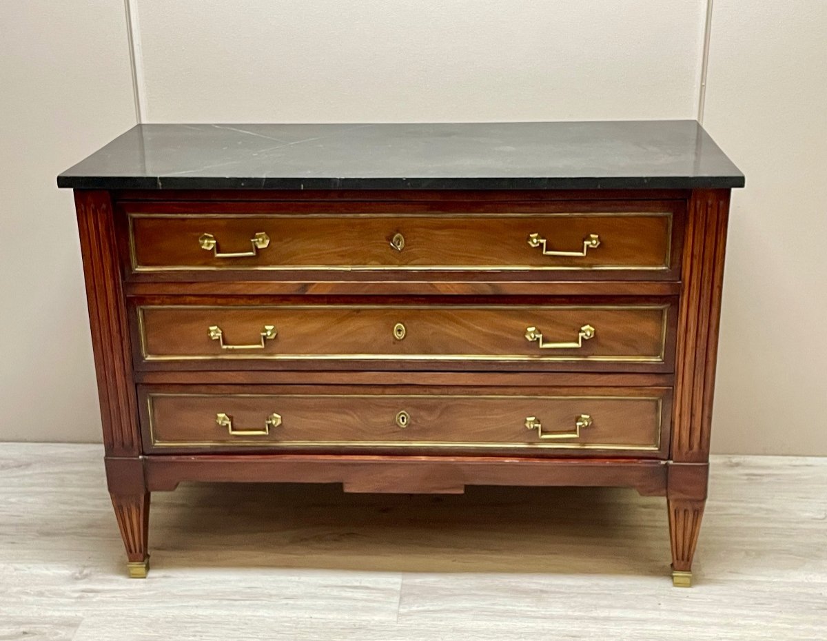 Louis XVI Period Mahogany Chest Of Drawers-photo-4