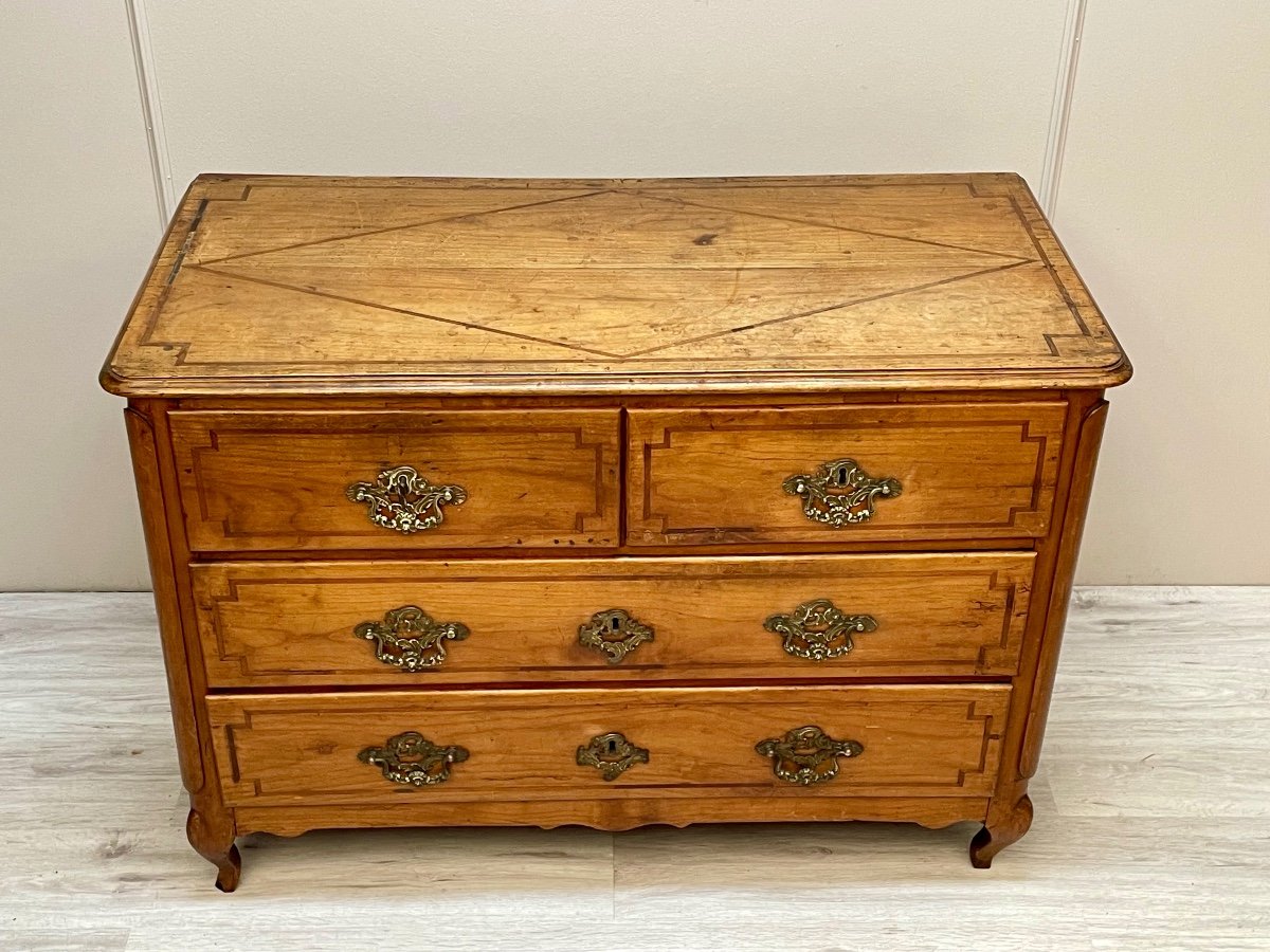 Louis XVI Period Cherrywood Chest Of Drawers-photo-1
