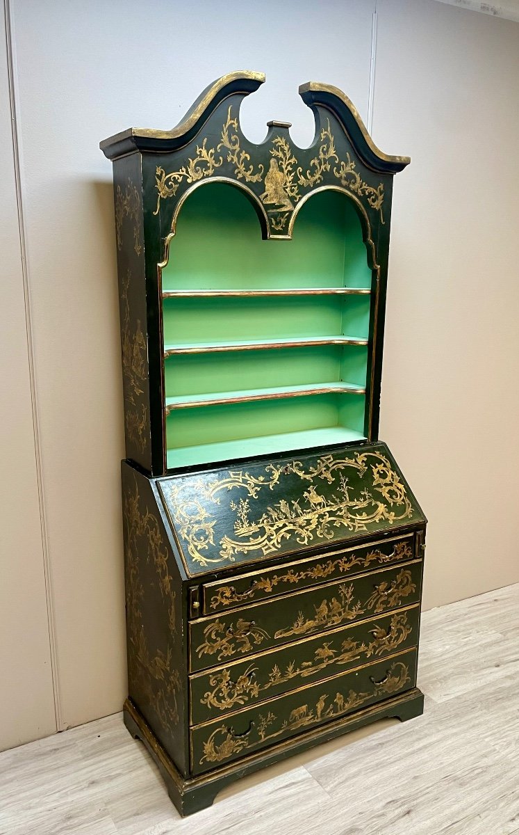 Louis XIV Style Lacquer Scriban Desk-photo-6