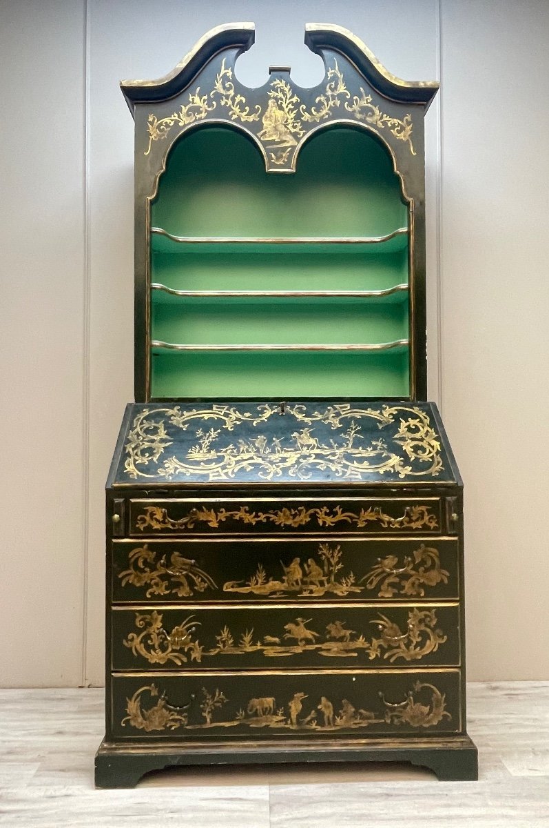 Louis XIV Style Lacquer Scriban Desk