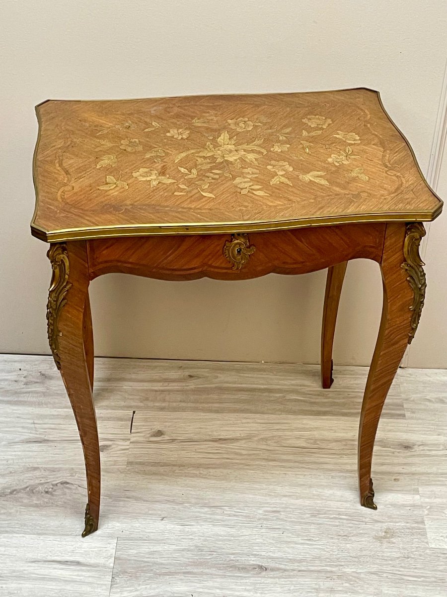 Pair Of Louis XV Marquetry Living Room Tables -photo-2
