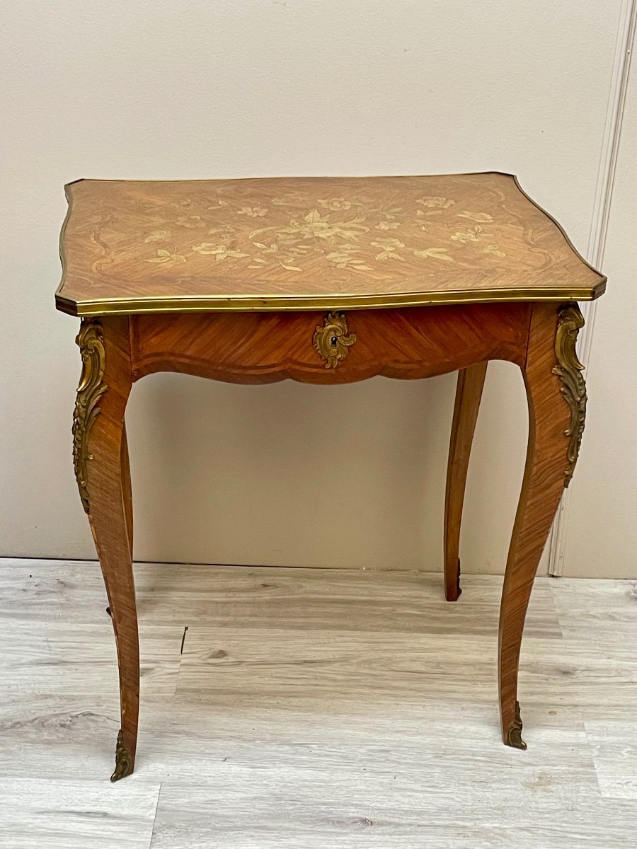 Pair Of Louis XV Marquetry Living Room Tables -photo-4