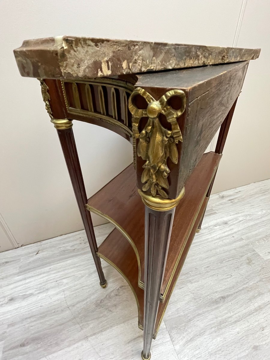 Desserte Console En Acajou D’époque Louis XVI -photo-4