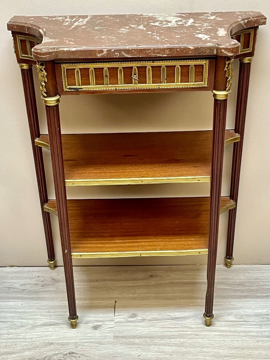 Desserte Console En Acajou D’époque Louis XVI -photo-8