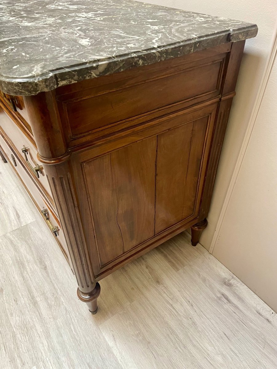 Commode D’époque Louis XVI En Acajou -photo-3