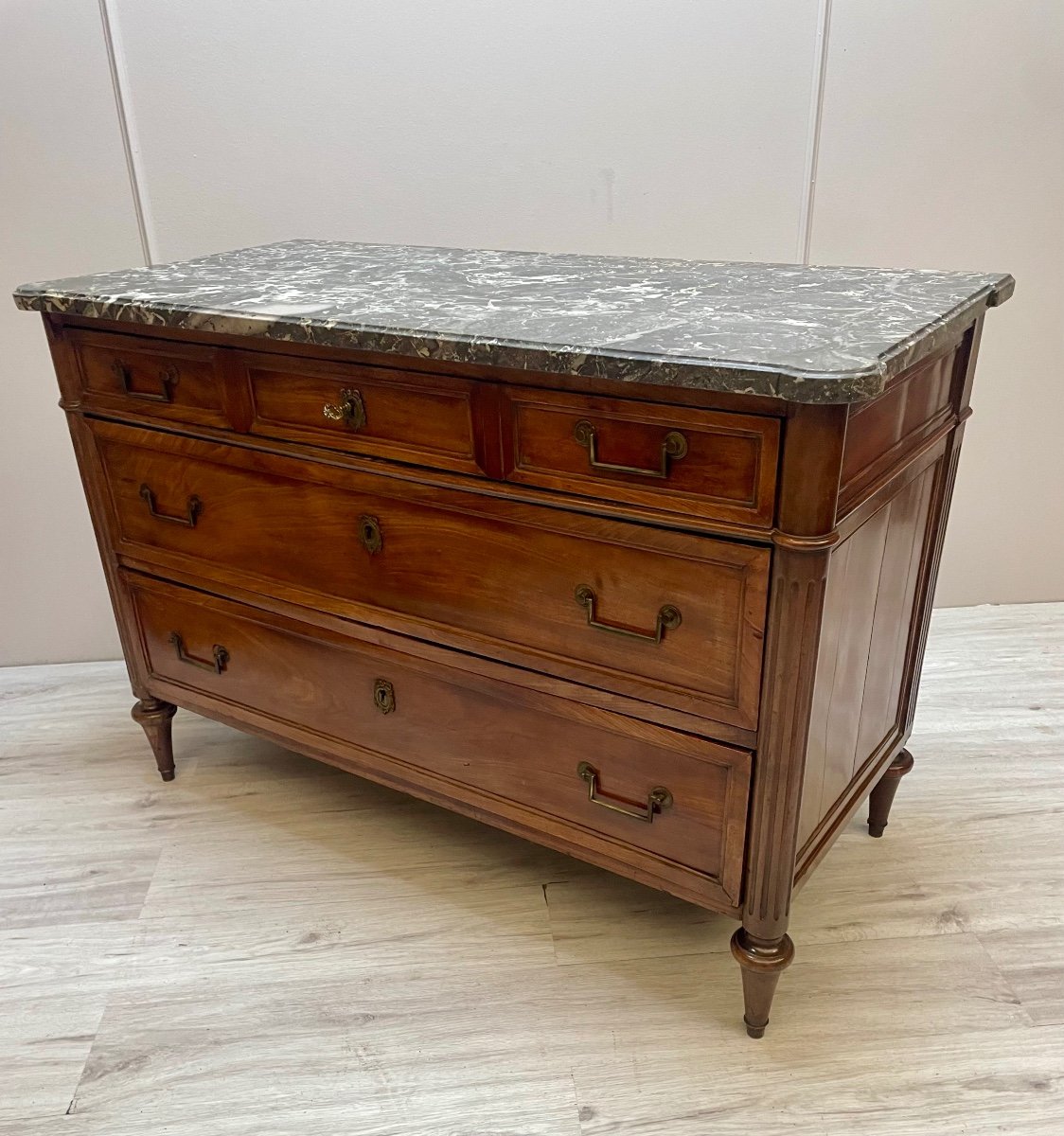 Commode D’époque Louis XVI En Acajou -photo-5