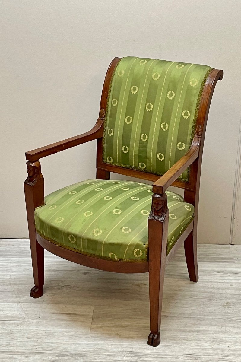Mahogany Armchair From The Empire Period 
