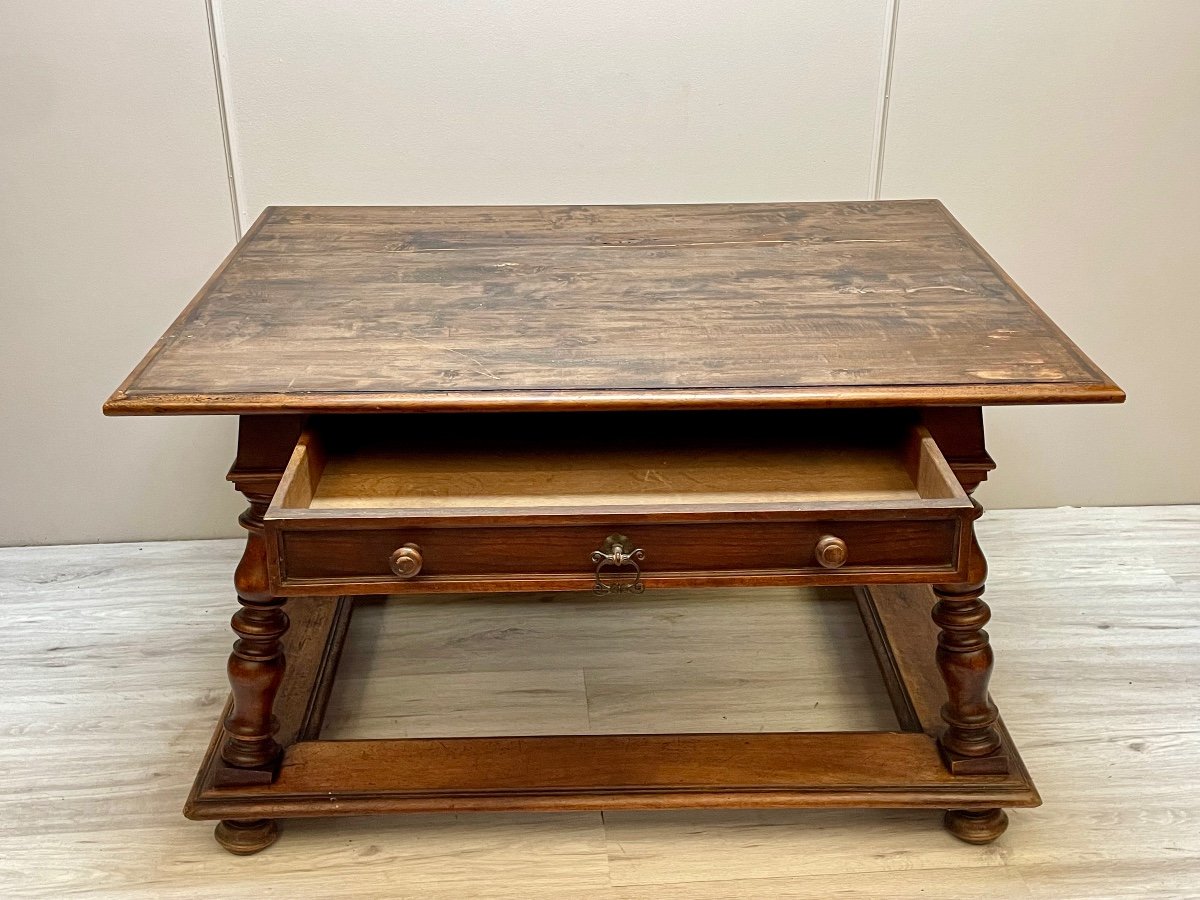19th Century Walnut Changer Table-photo-4
