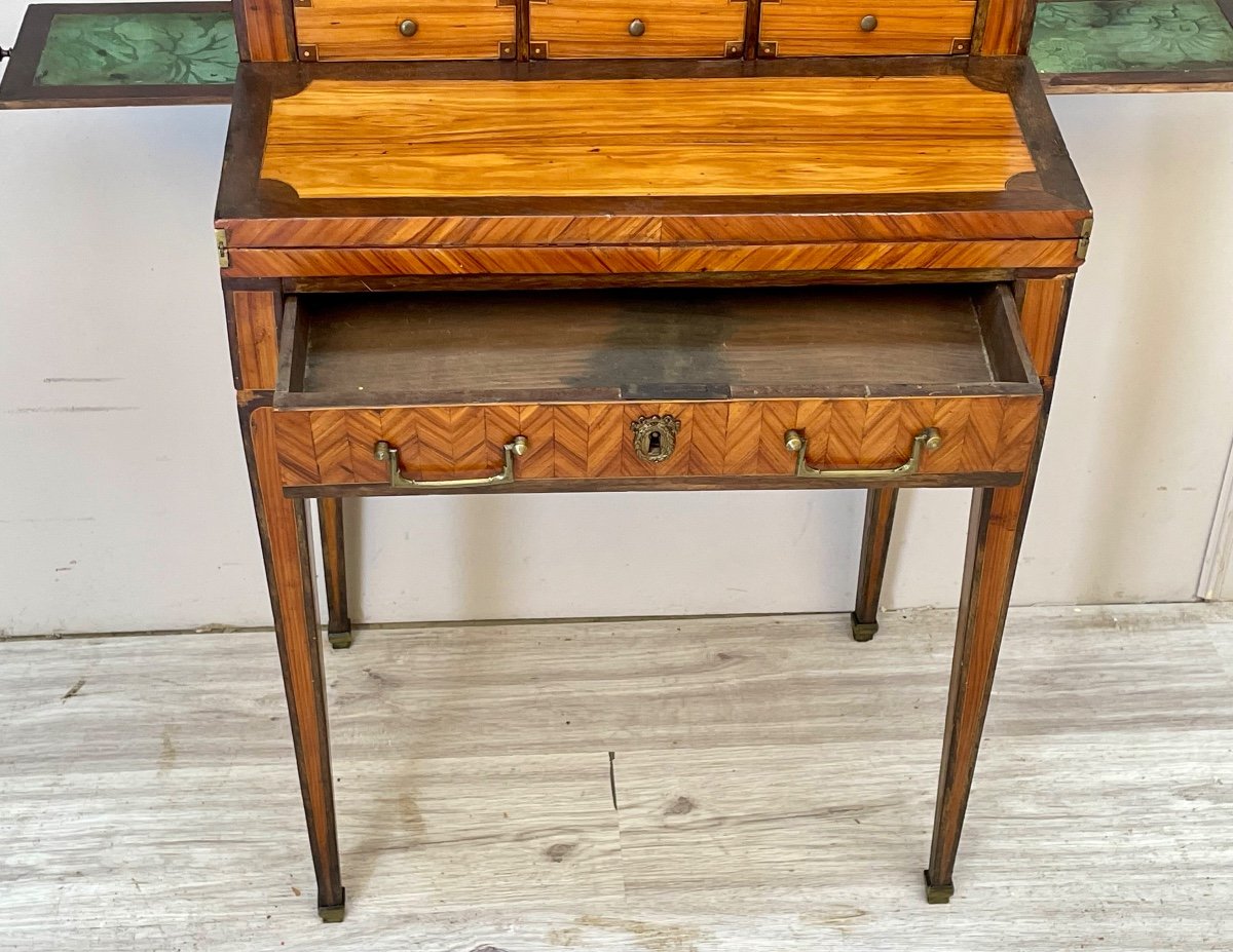 Small Happiness Desk Of The Day In Louis XVI Marquetry-photo-3