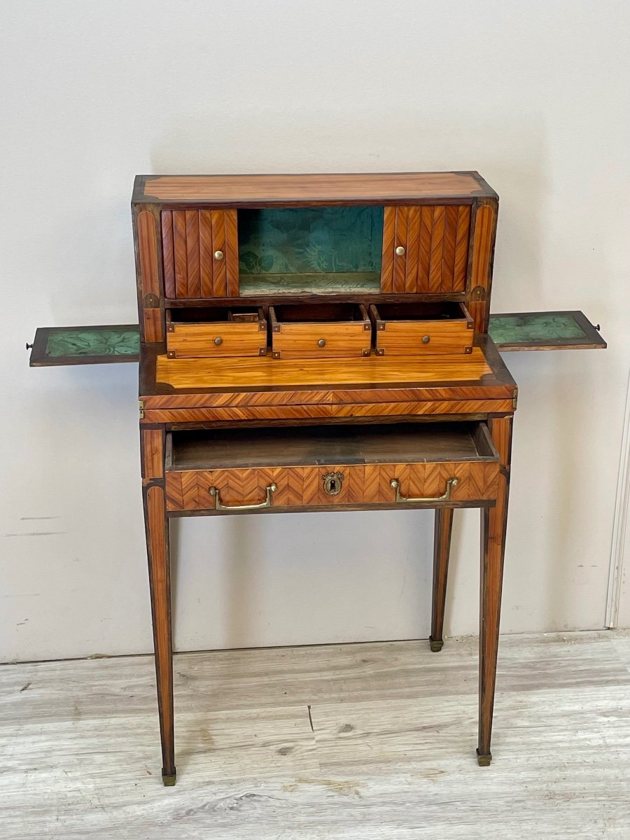 Small Happiness Desk Of The Day In Louis XVI Marquetry-photo-4