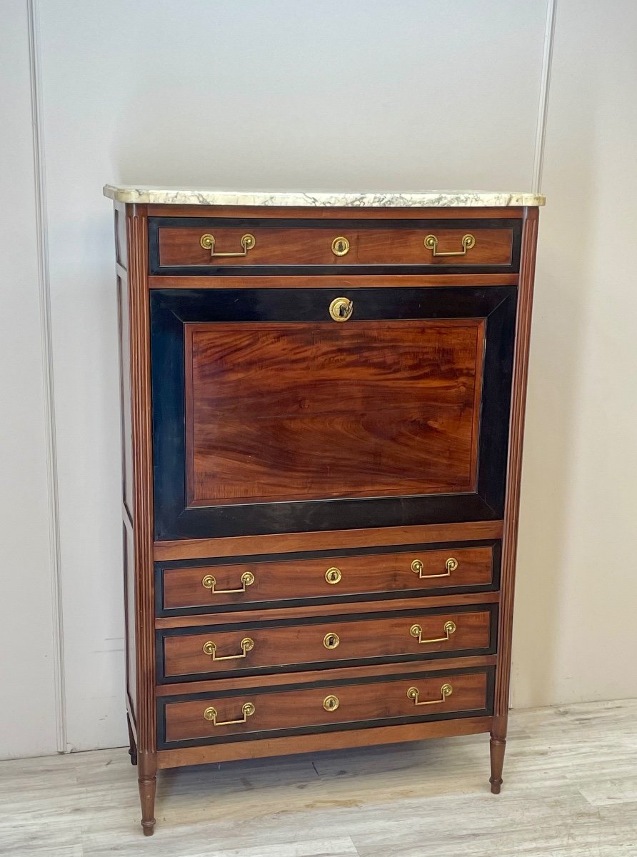 Louis XVI Period Mahogany Secretary-photo-4