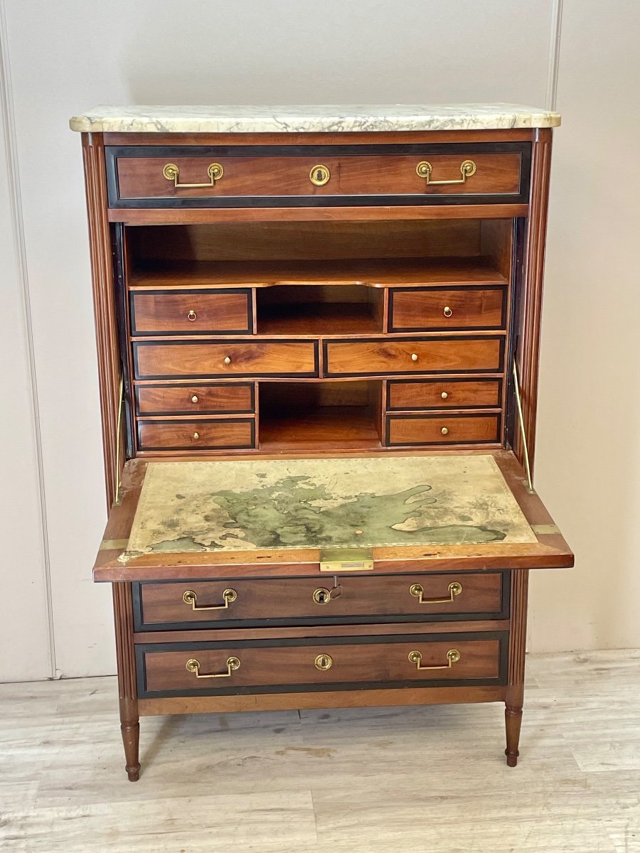 Louis XVI Period Mahogany Secretary-photo-7