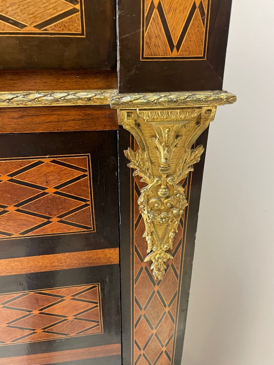 Napoleon III Period Secretary In Marquetry -photo-3