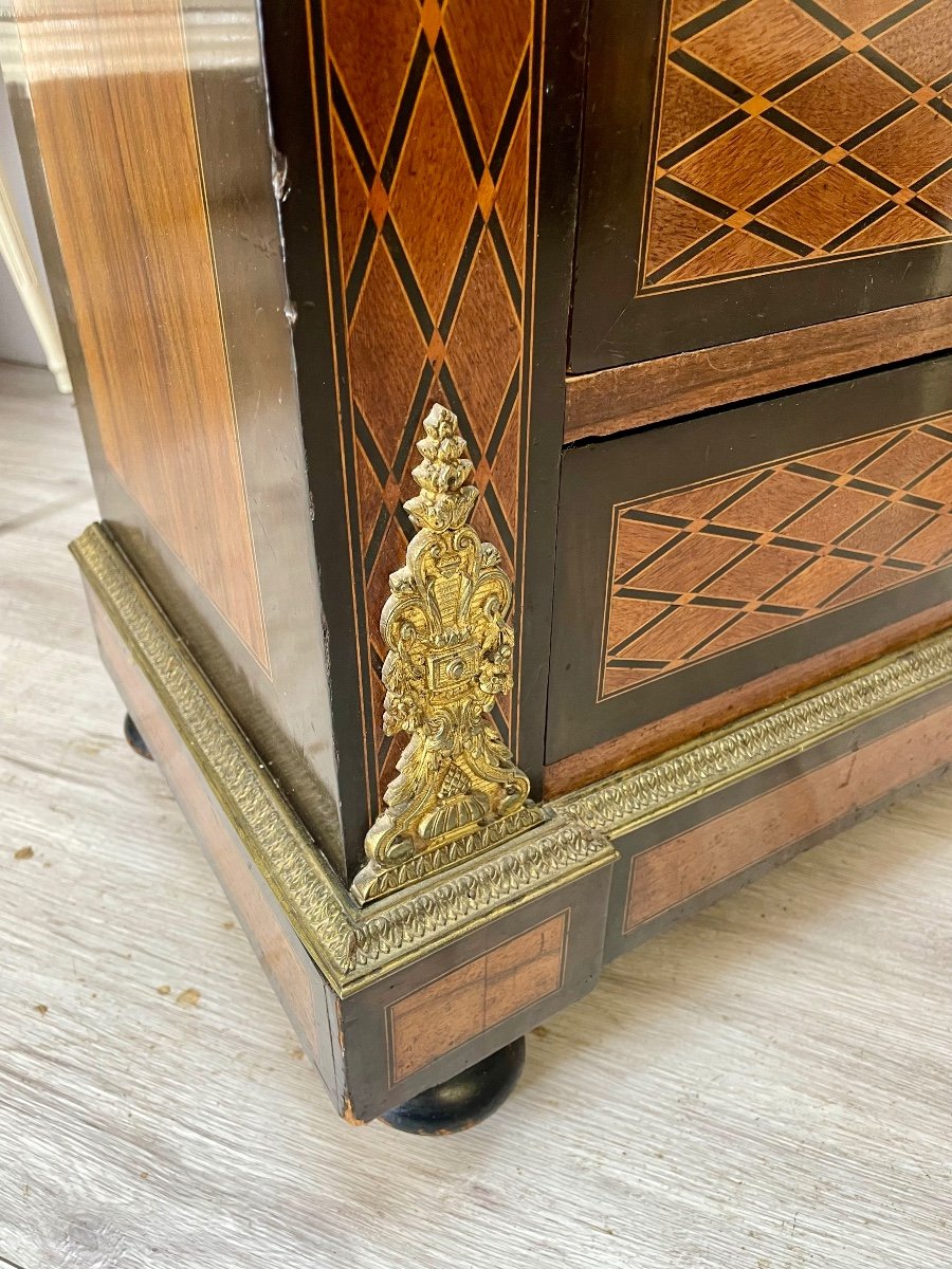 Napoleon III Period Secretary In Marquetry -photo-4