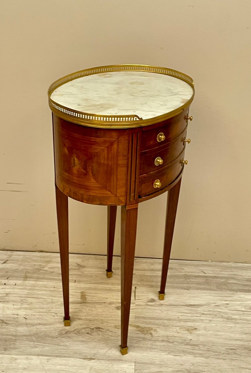 Small Louis XVI Marquetry Chiffonier Table -photo-3