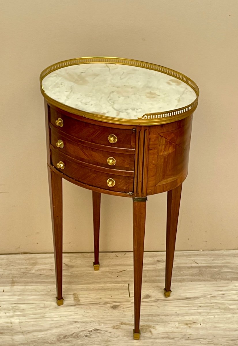 Small Louis XVI Marquetry Chiffonier Table 