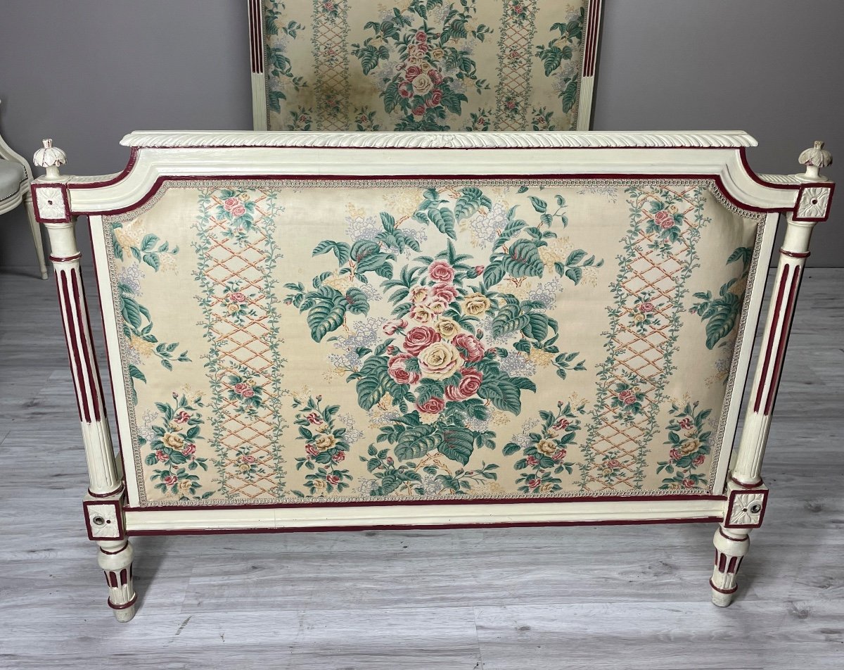 Beautiful Double Bed In Lacquered Wood From The Louis XVI Period -photo-3