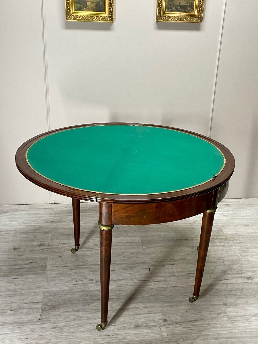 Half Moon Table Stamped Antoine Nicolas Lesage Paris -photo-2