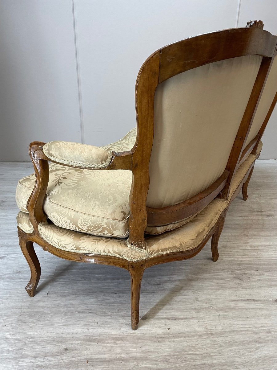 Louis XV Period Sofa In Walnut -photo-3