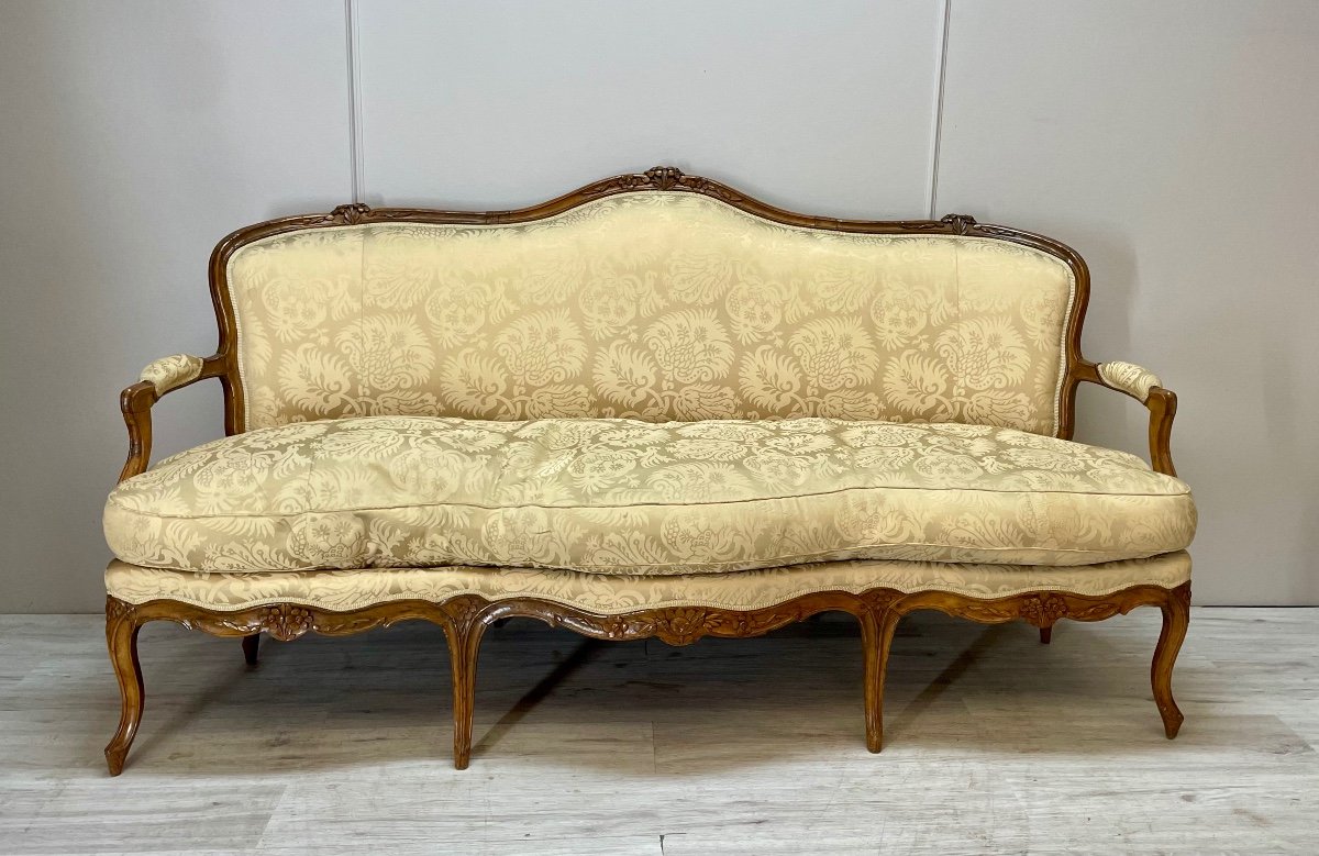 Louis XV Period Sofa In Walnut -photo-7