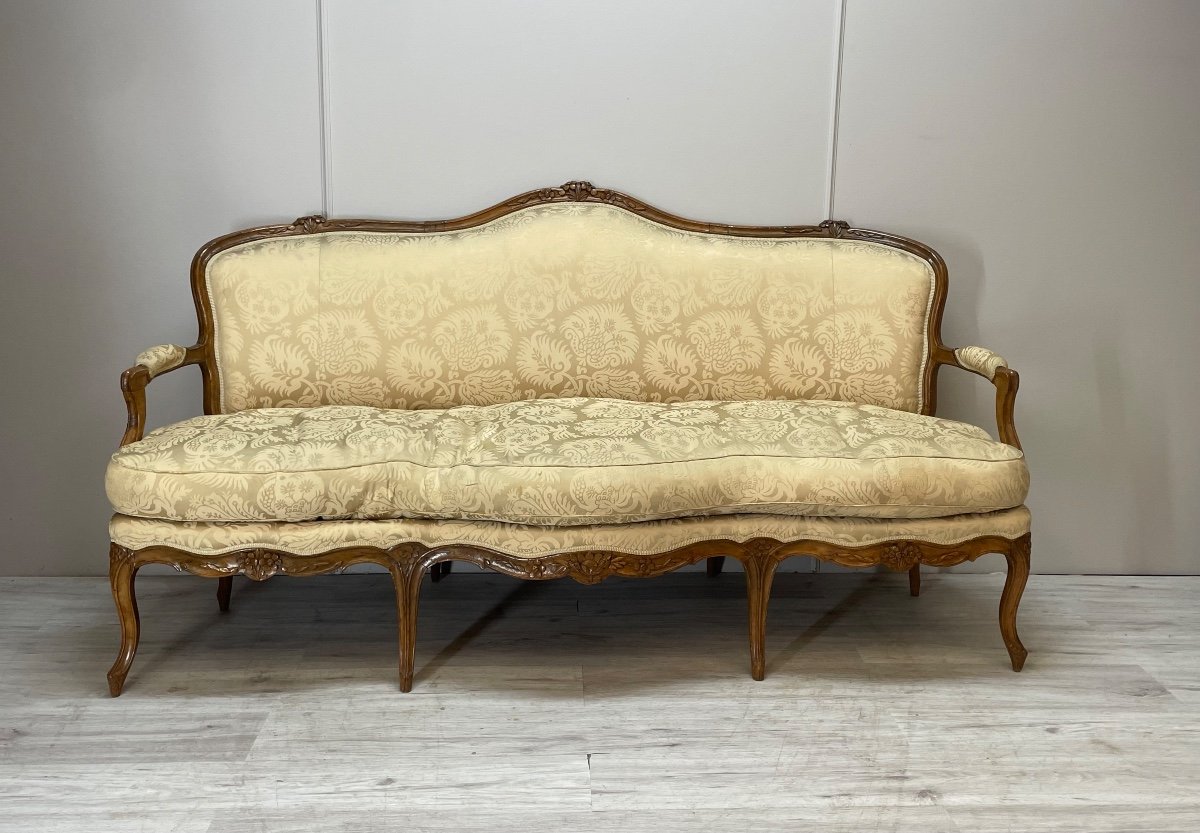 Louis XV Period Sofa In Walnut 