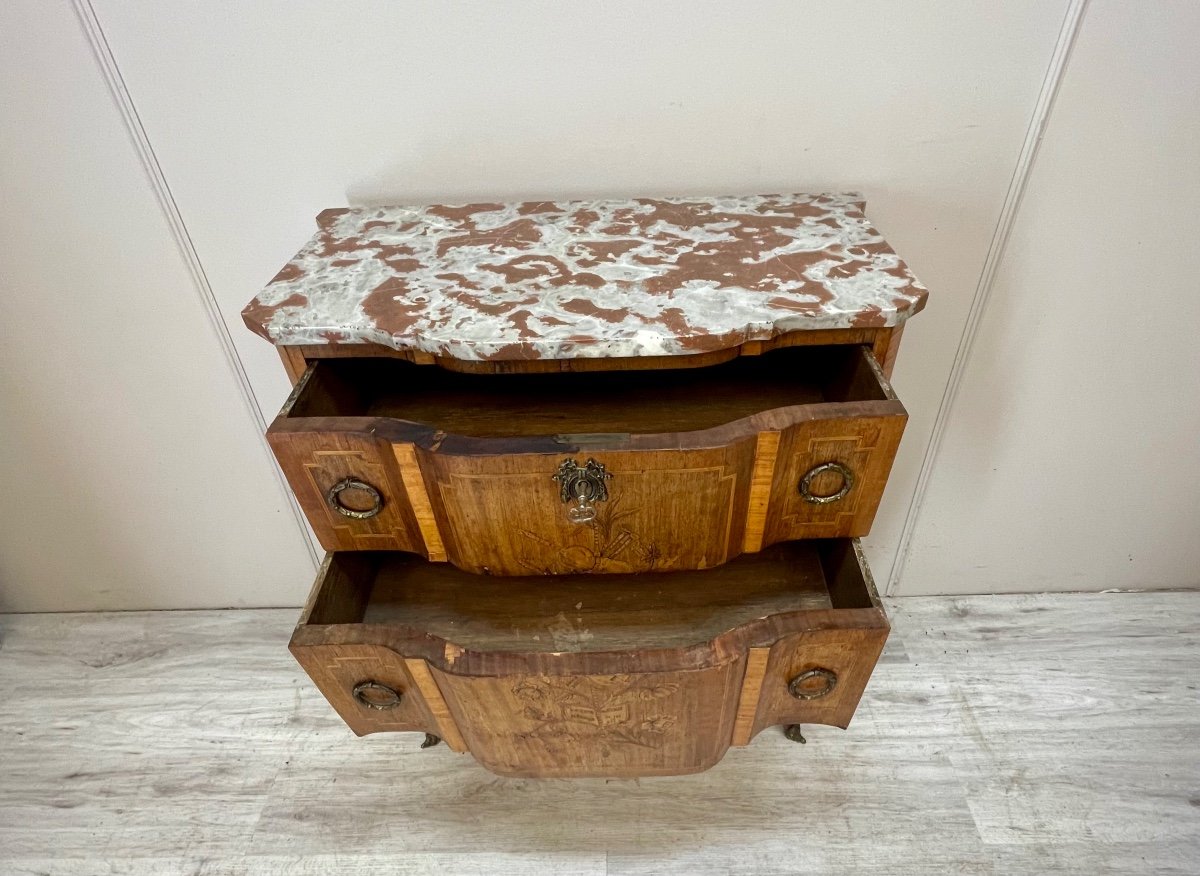 Commode De Style Transition En Marqueterie -photo-3