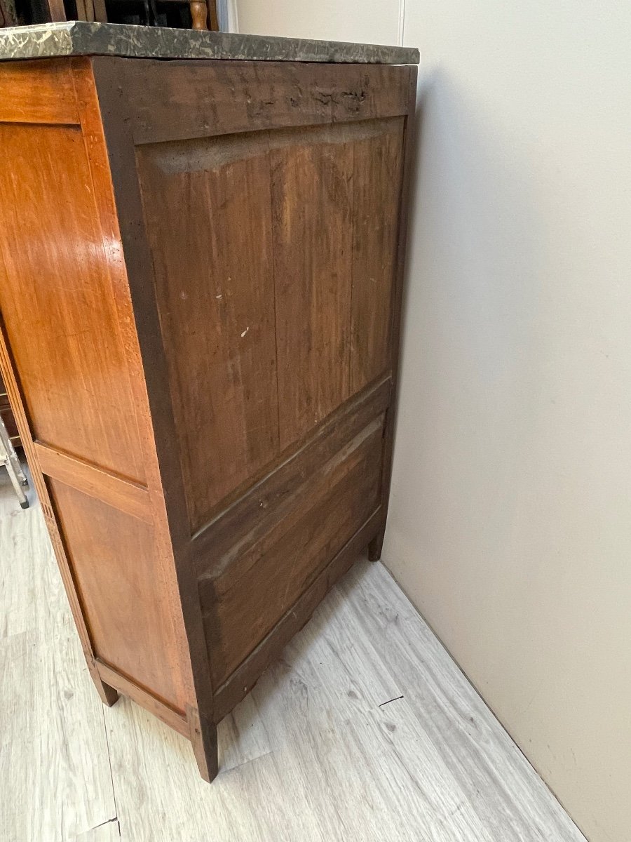 Louis XVI Period Secretary In Marquetry -photo-1