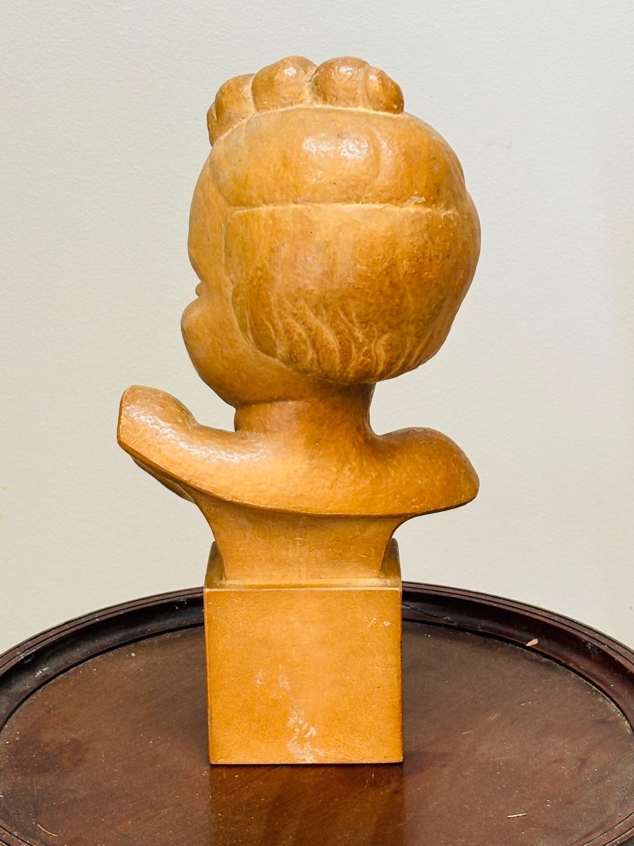 Ch. Lemanceau Terracotta Bust Of Laughing Child -photo-4