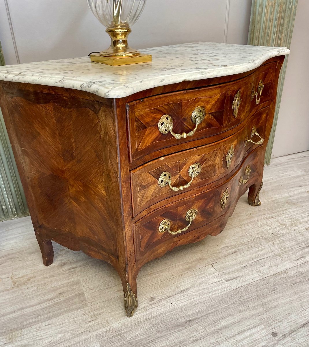 Mazarine Chest Of Drawers In Marquetry From The 18th Century-photo-1