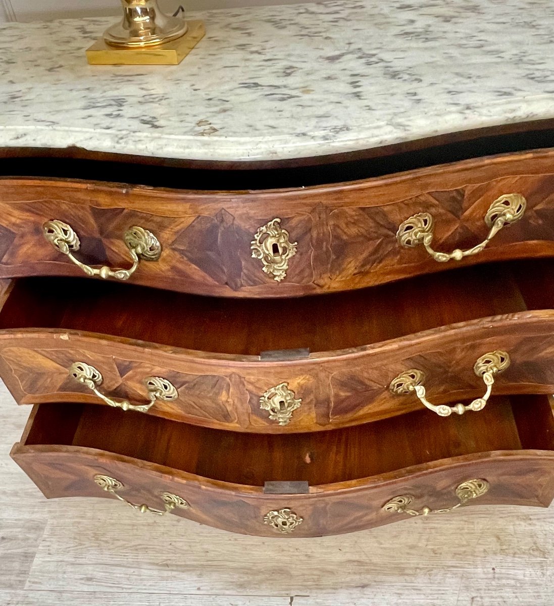 Mazarine Chest Of Drawers In Marquetry From The 18th Century-photo-2