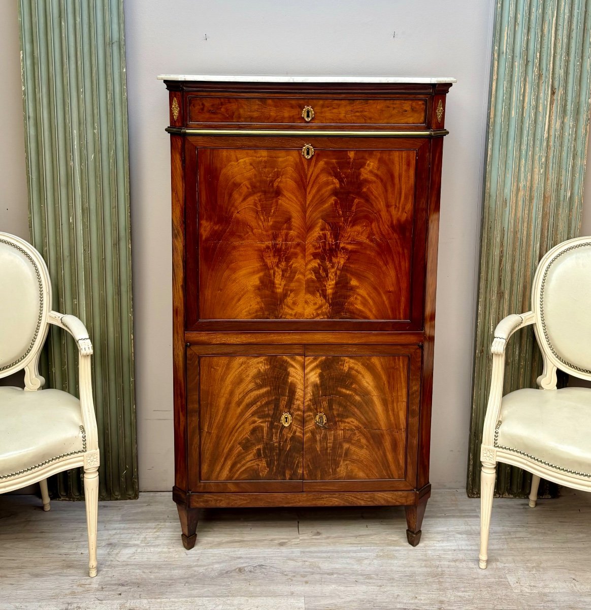 Mahogany Secretary From The Louis XVI Period