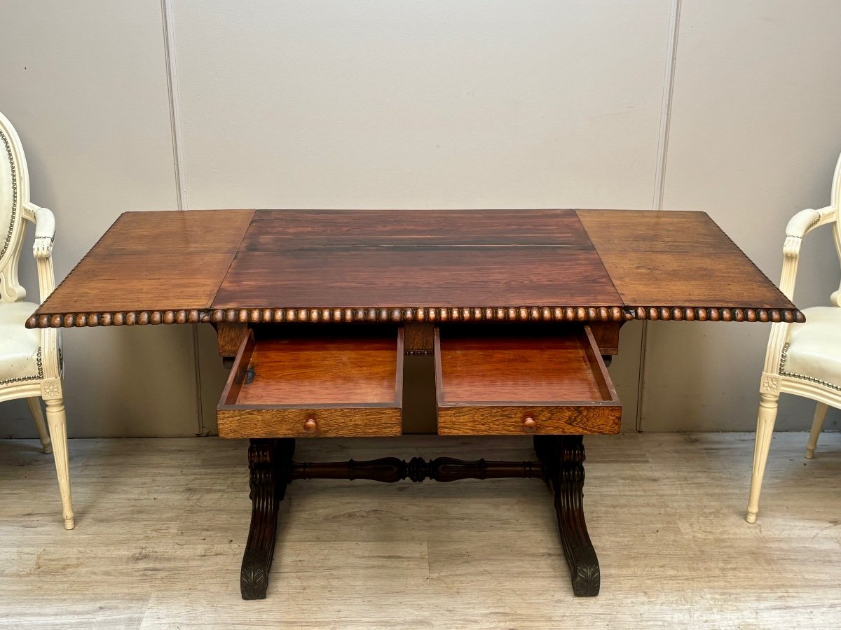 19th Century Rosewood Desk Table -photo-2
