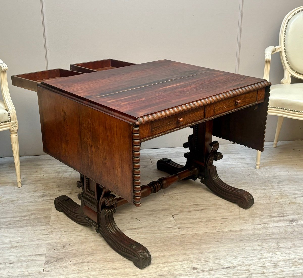 19th Century Rosewood Desk Table -photo-3