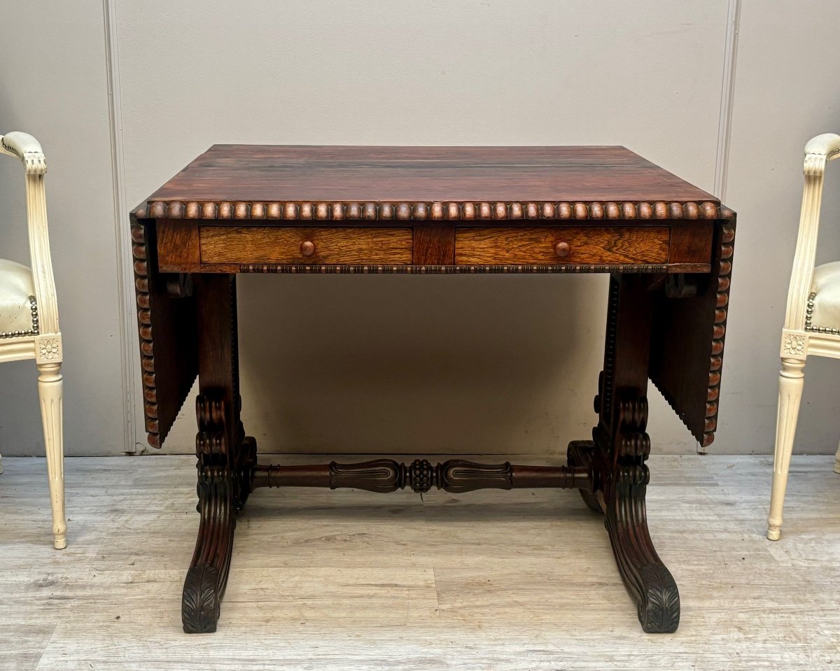 19th Century Rosewood Desk Table -photo-4