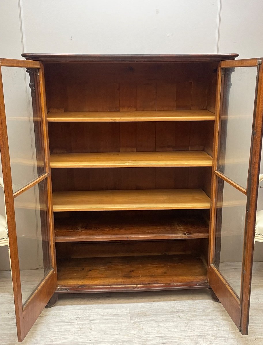 19th Century Flamed Mahogany Display Case -photo-2