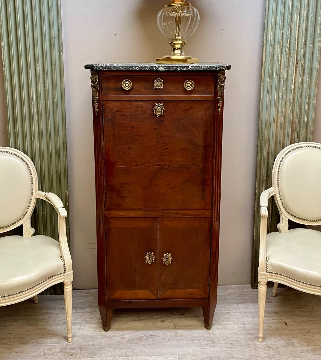 Lady's Secretary In Mahogany, Louis XVI Period -photo-4