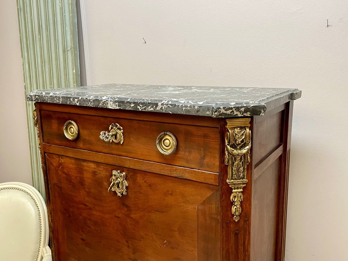 Lady's Secretary In Mahogany, Louis XVI Period -photo-1