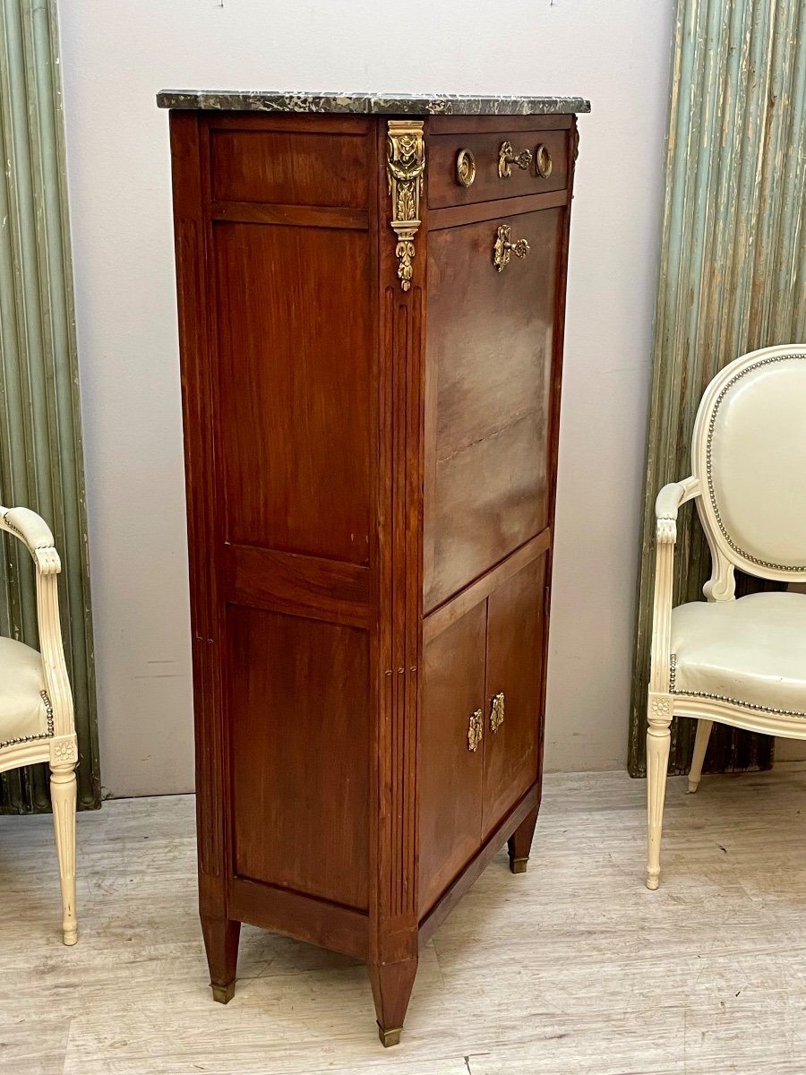 Lady's Secretary In Mahogany, Louis XVI Period -photo-3