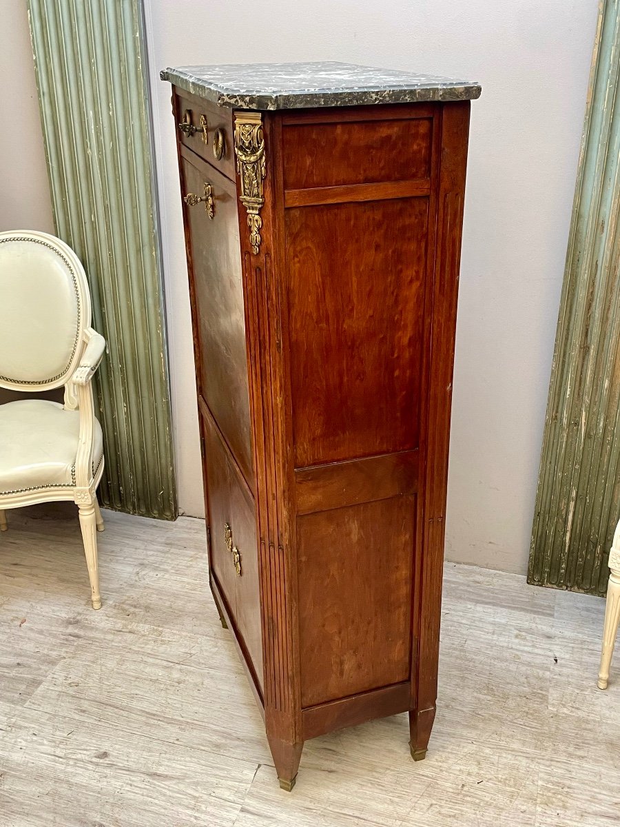 Lady's Secretary In Mahogany, Louis XVI Period -photo-4