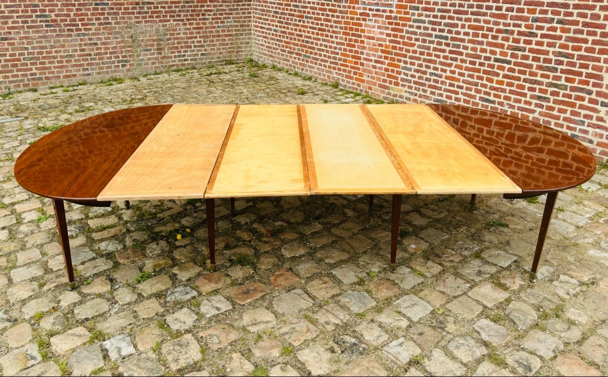 grande table de salle à manger en acajou d’époque louis XVI -photo-4