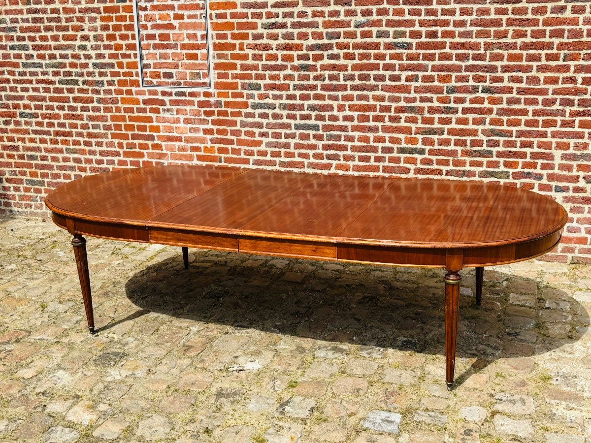 Large Louis XVI Mahogany Dining Table -photo-5