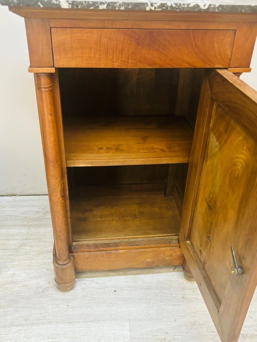 19th Century Empire Bedside Table In Walnut -photo-3