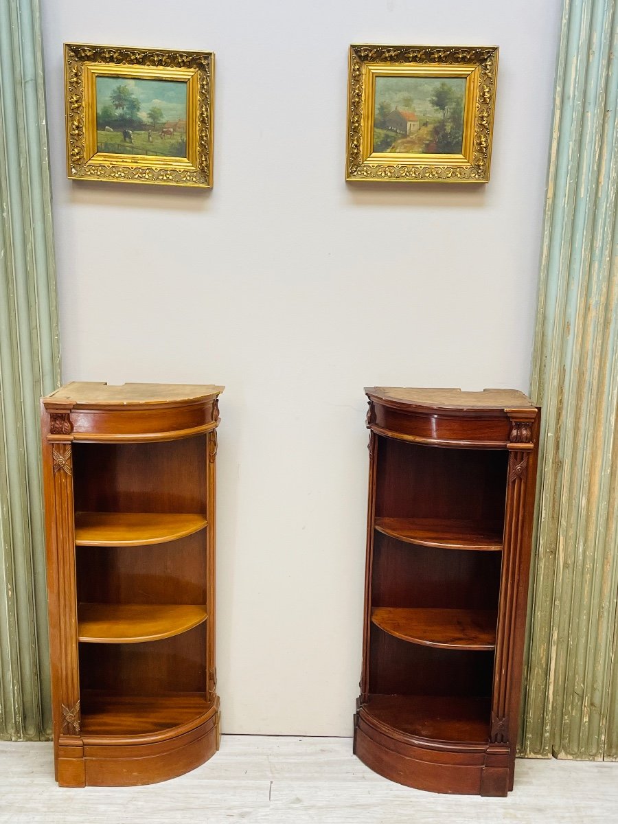 Pair Of 18th Century Mahogany Corner Cabinets -photo-5