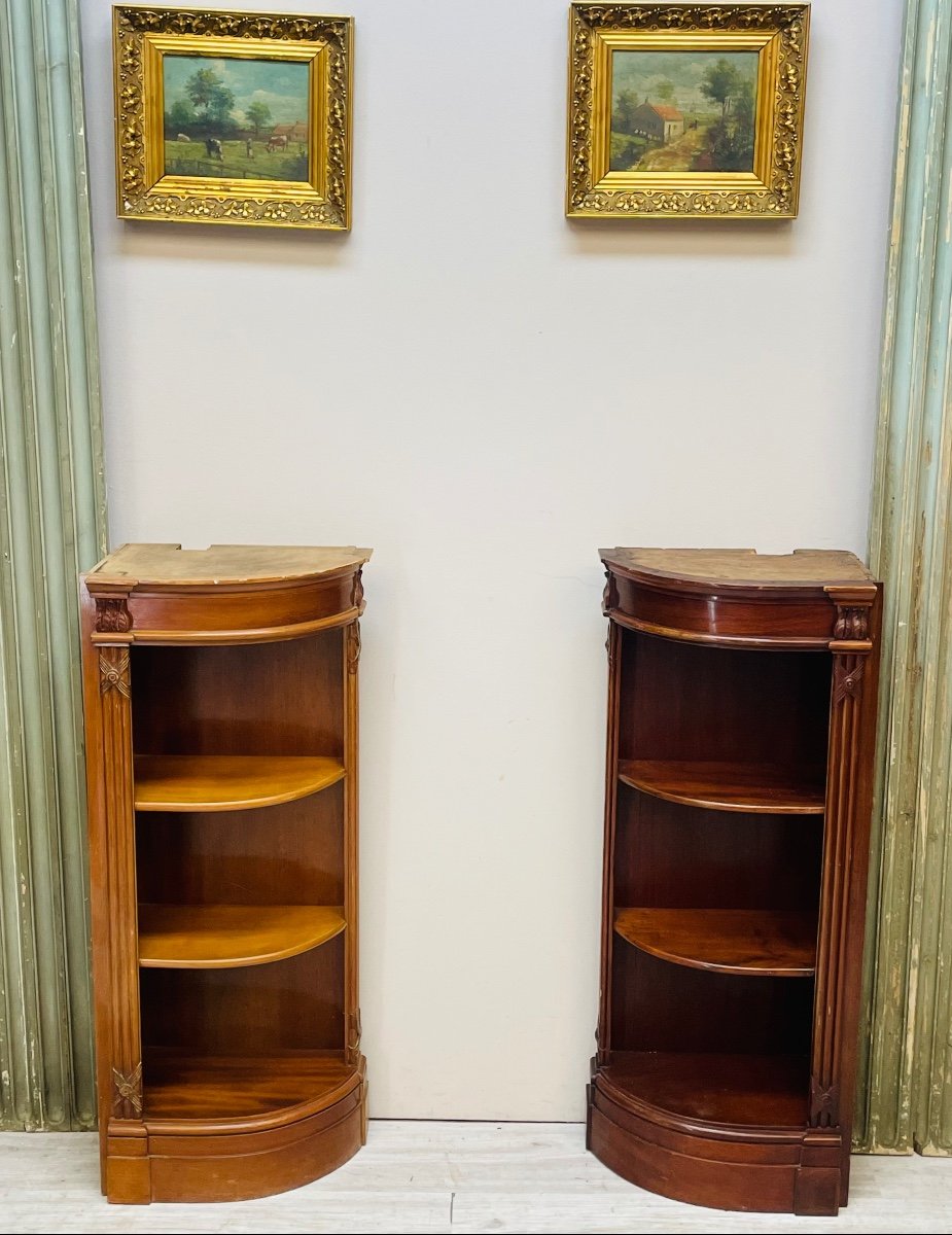 Pair Of 18th Century Mahogany Corner Cabinets 