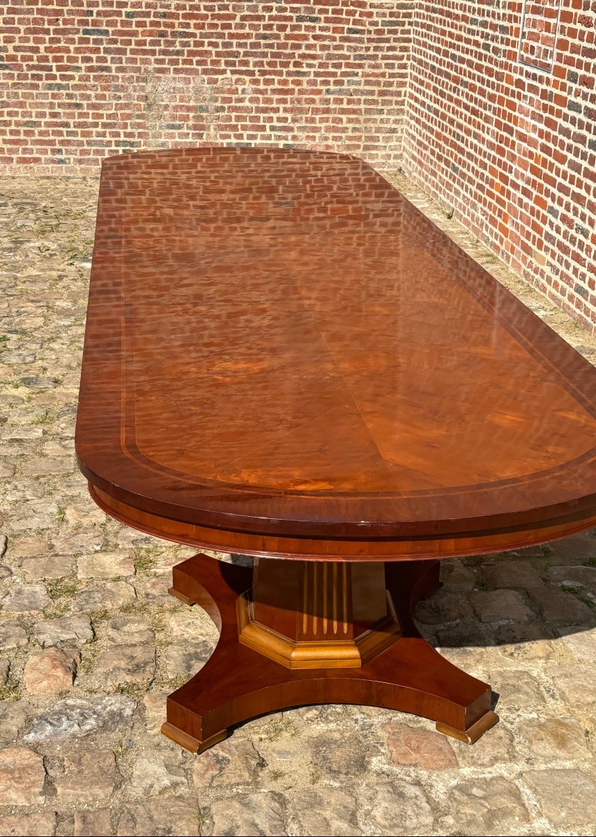 Exceptionnelle Table Charles X En Acajou -photo-3