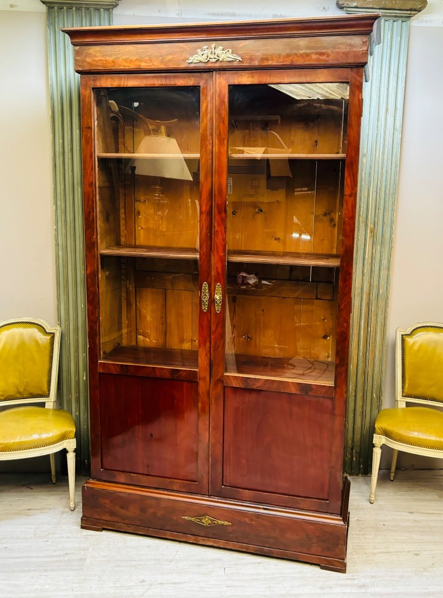 Large Mahogany Bookcase From The Restoration Period 